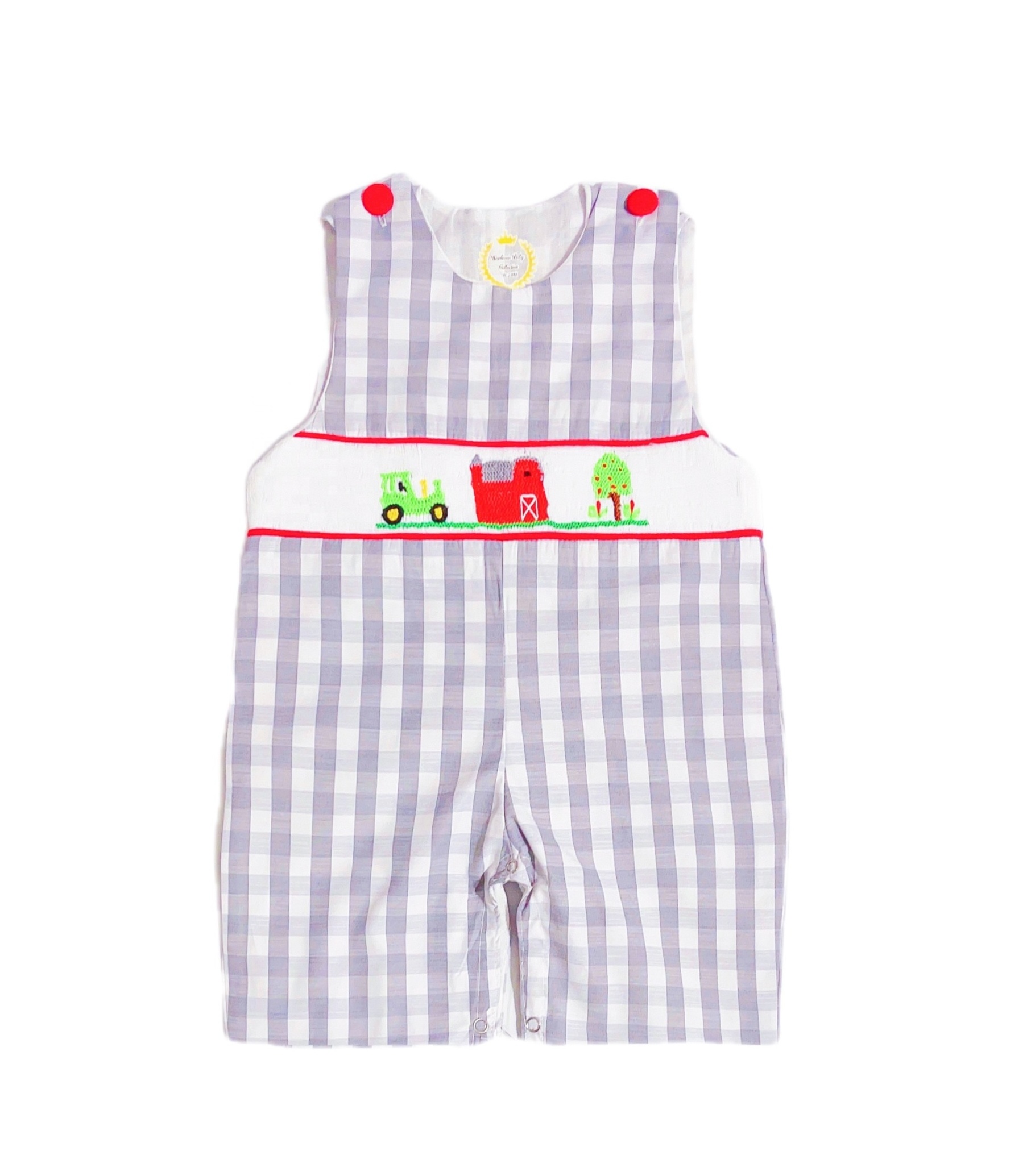 Summer for Baby jumpsuit Baby overalls popular comfortable Cartoon embroidery printed plaid toddler boy jumpsuit