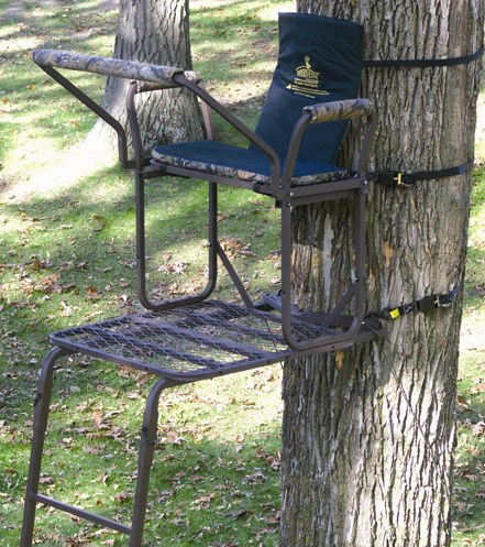 Telescopic tree stand folding hunting ladder stand with seat Steel  on Tree Stand for Hunting Deer