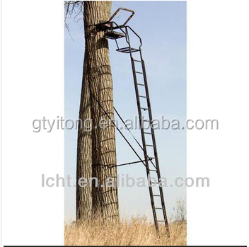 Telescopic tree stand folding hunting ladder stand with seat Steel  on Tree Stand for Hunting Deer