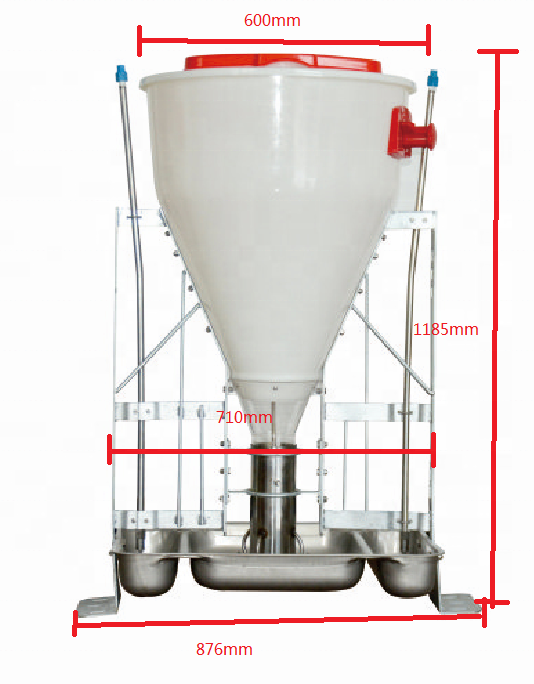 Finisher dry-wet feeder with swing rod (100L)