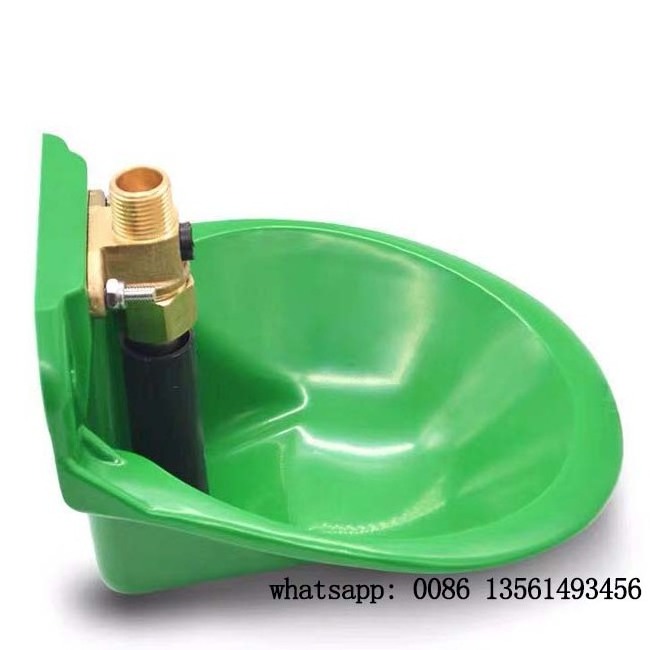 Livestock husbandry plastic automatic drinker sheep/goat/cattle/cow drinking water bowl with metal valve