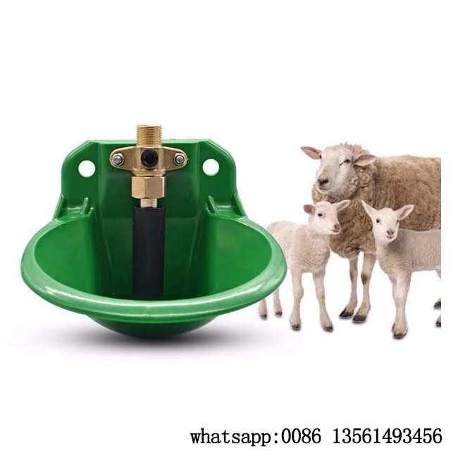 Livestock husbandry plastic automatic drinker sheep/goat/cattle/cow drinking water bowl with metal valve