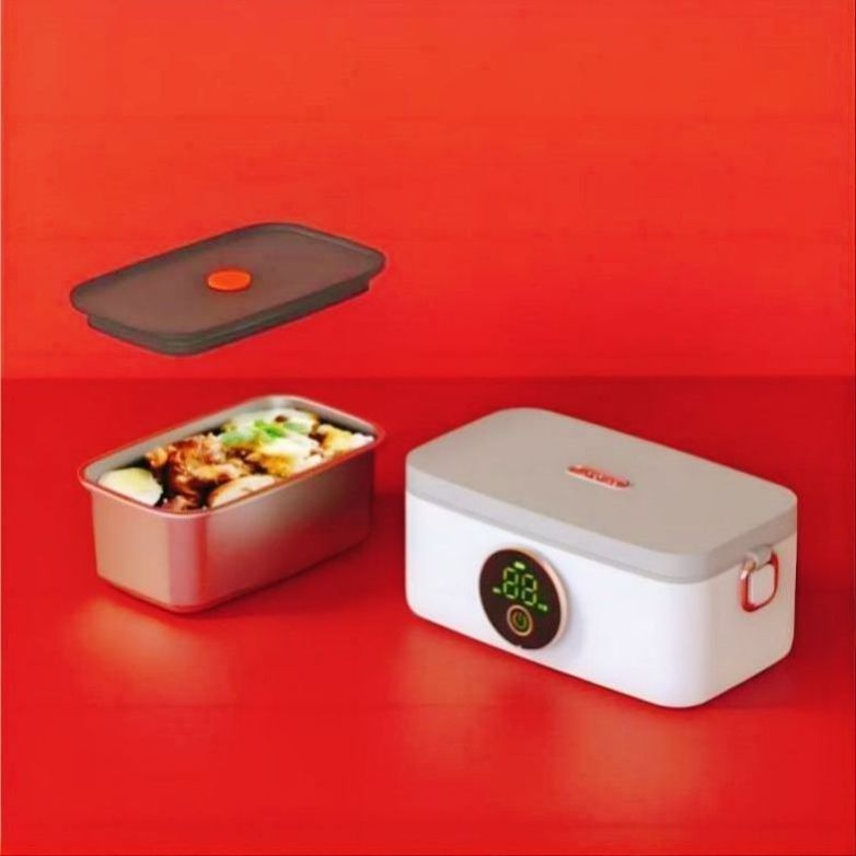 stainless steel kids rechargeable cordless battery operated thermal heater bento box lunch box