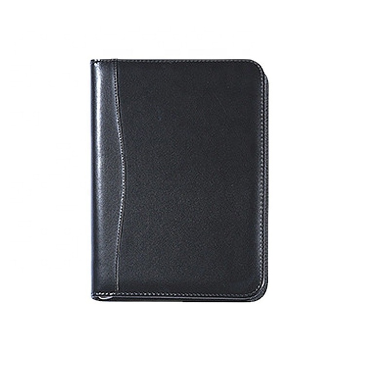 Custom Pu Ring Binder Folder Portfolio With Card Bag And Refill Paper  Leather Portfolio Binder With Calculator Portfolio