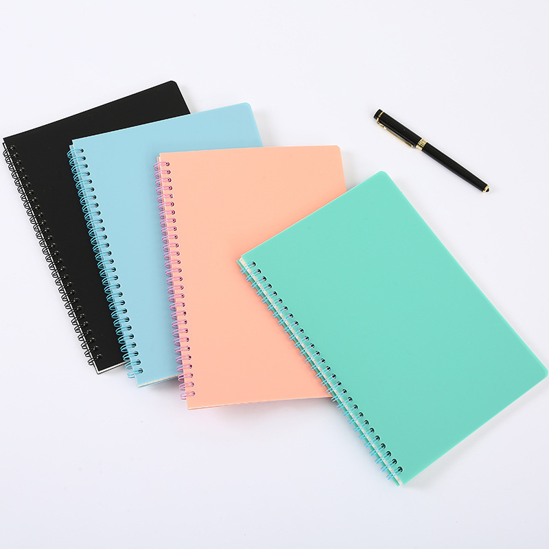 PP Waterproof spiral notebook custom exercise book dairy spiral binding journal school supplies writing notebooks for elementary