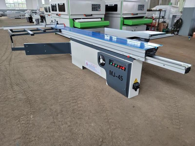 Mj6132 6116 45 Linear Wood Cutting Automatic Lifting And Tilting Digital Display Square Sliding Table Panel Saw Cutting Machine