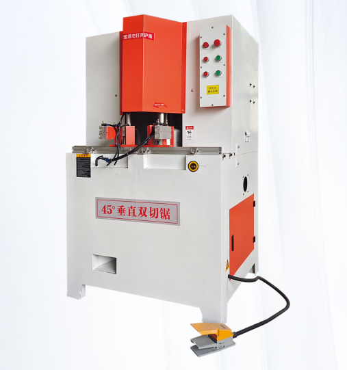 Fully Automatic Woodworking Machinery Double-head Sawing Angle Machine 45 Degrees For Picture Frame Photo Frame