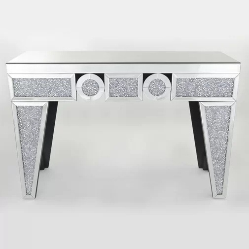 Luxury Living Room Furniture SMirrored Fireplace Console Table Mirrored Entrance Table Hallway Table