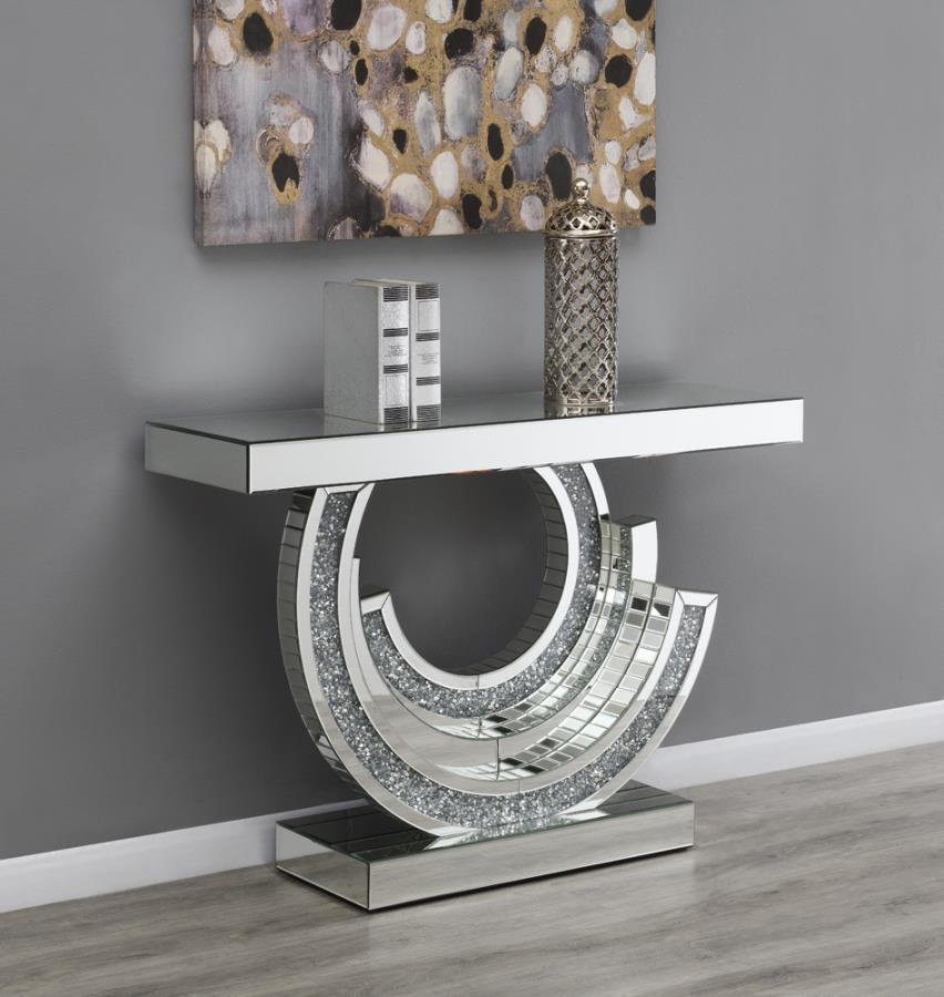 Luxury Living Room Furniture SMirrored Fireplace Console Table Mirrored Entrance Table Hallway Table