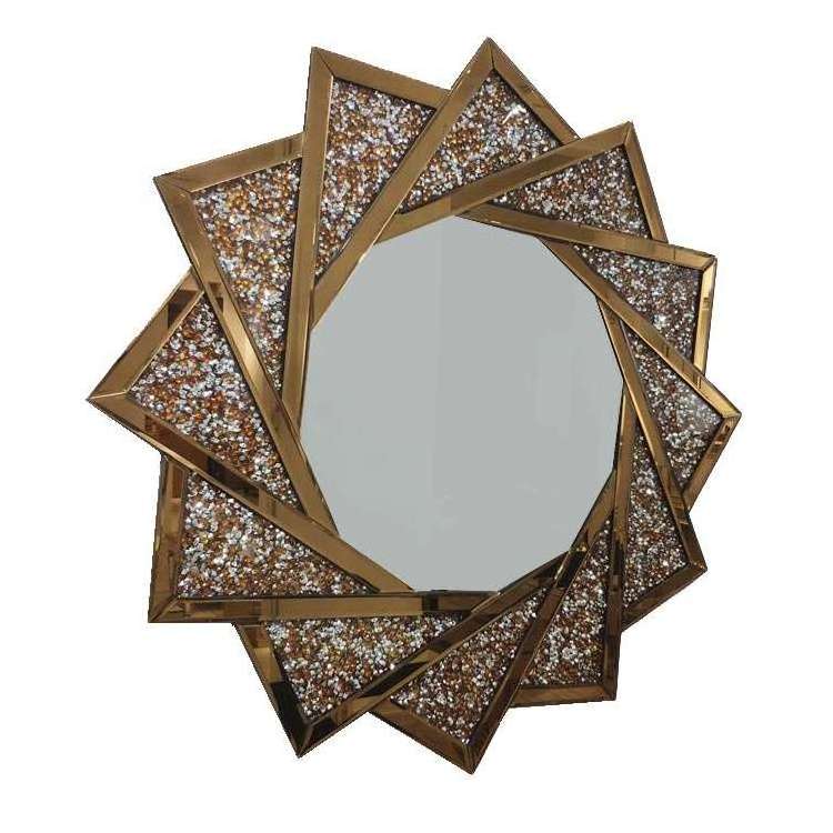 China supplier Silver Mirror Crushed Diamond Rectangle  Espejo Salon Wall Mirror with glass console table set