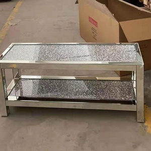 Hot Sale crushed diamond Mirrored Coffee Table Furniture