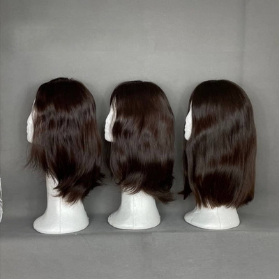 Hot Selling Factory Supplier Dark Brown European Hair Silk Top Lace Top Jewish Kosher sheitel Wig Manufacture