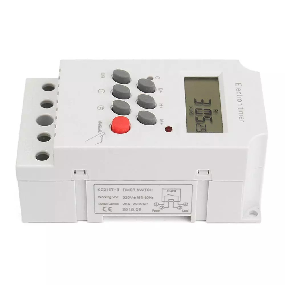 KG316T-2 Panel-Mount digital programmable timer switch control light switch timer 220V