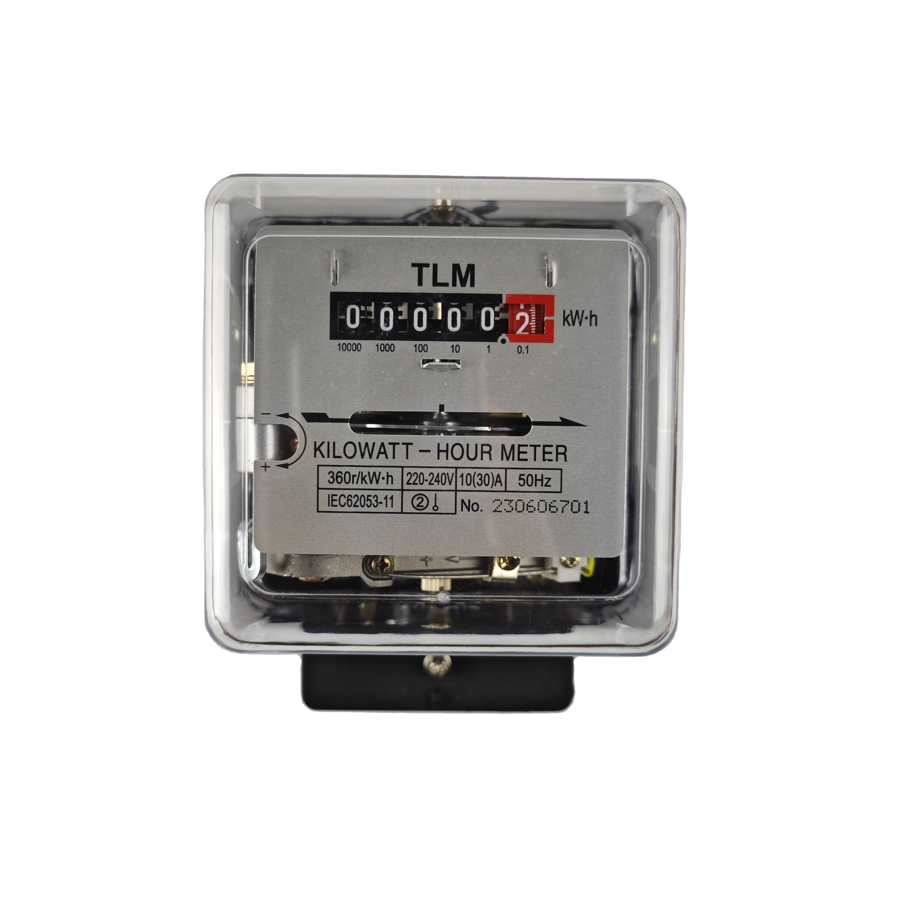 Transparent Durable Single Phase Electric Energy Meter