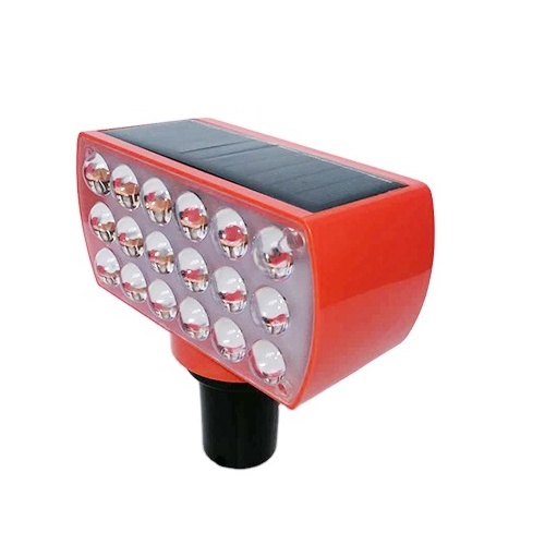 Magnetic LED Solar Powered Strobe Warning Light Red Blue Road Flares Flashing Roadside Flare