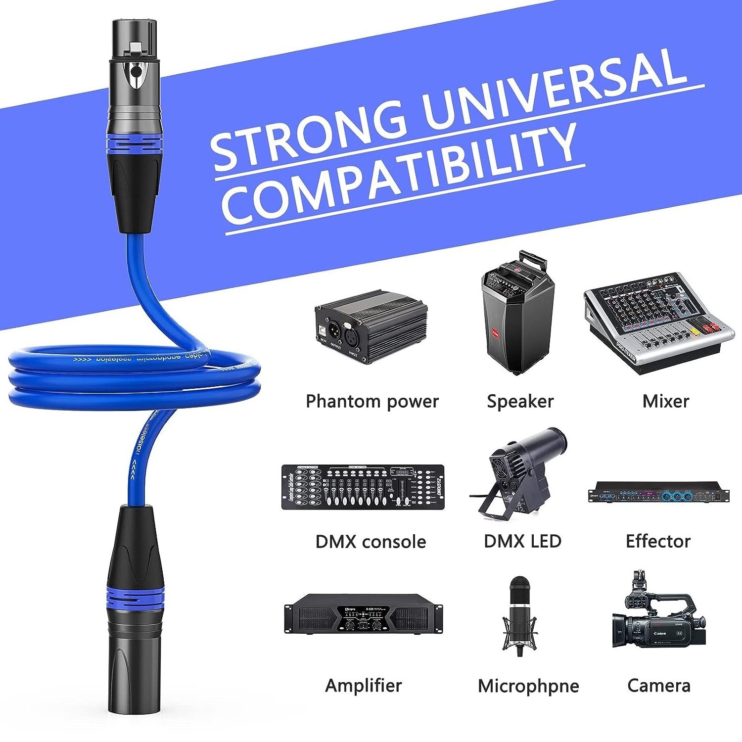 Audio Cable Excellent Quality 10ft 3M 3pin XLR to XLR Cable Advanced Balanced XLR Male to Female Hifi Cables For Microphone