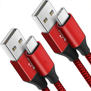 Factory Direct Sales Can Be Customized Nylon Braided USB C Cable 3A Fast Charging USB Type C Charger Cord