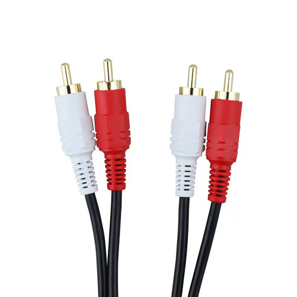 Factory OEM Customized Cheap Gold Nickle Plated Av rca To rca Cable Audio Video Cable 3.5mm AUX  Rca Cable For Vcr Dvd Hdtv