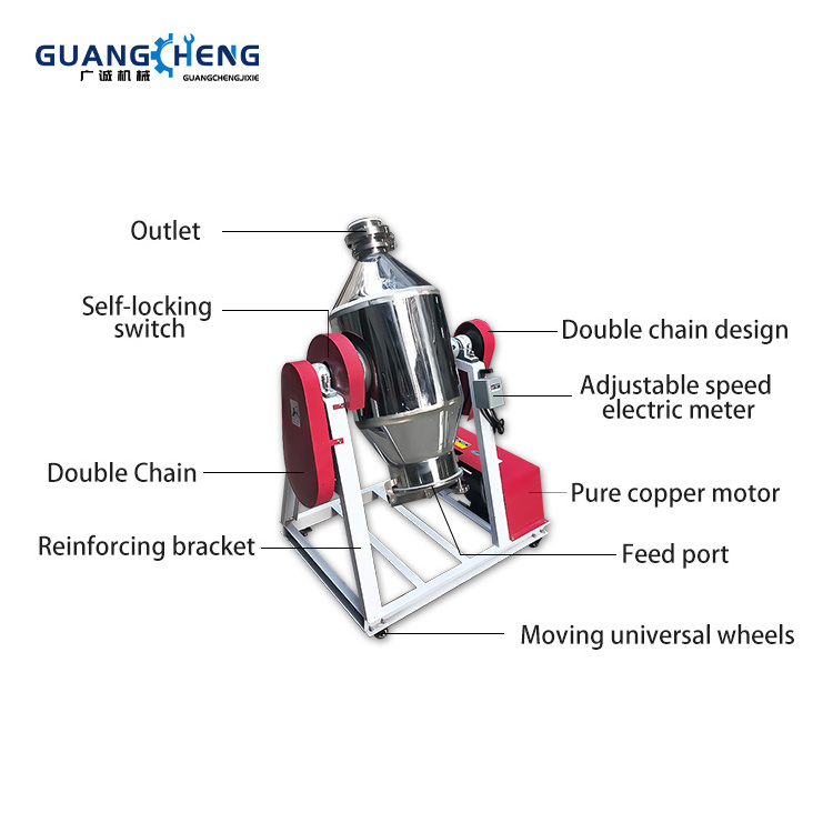 Rotary Drum Mixer 35 50 100kg 200kg Drum Roller Mixer Rotary Tea Dry Ingredient Spice Mix Machine Blende Drum Tumbler Mixer