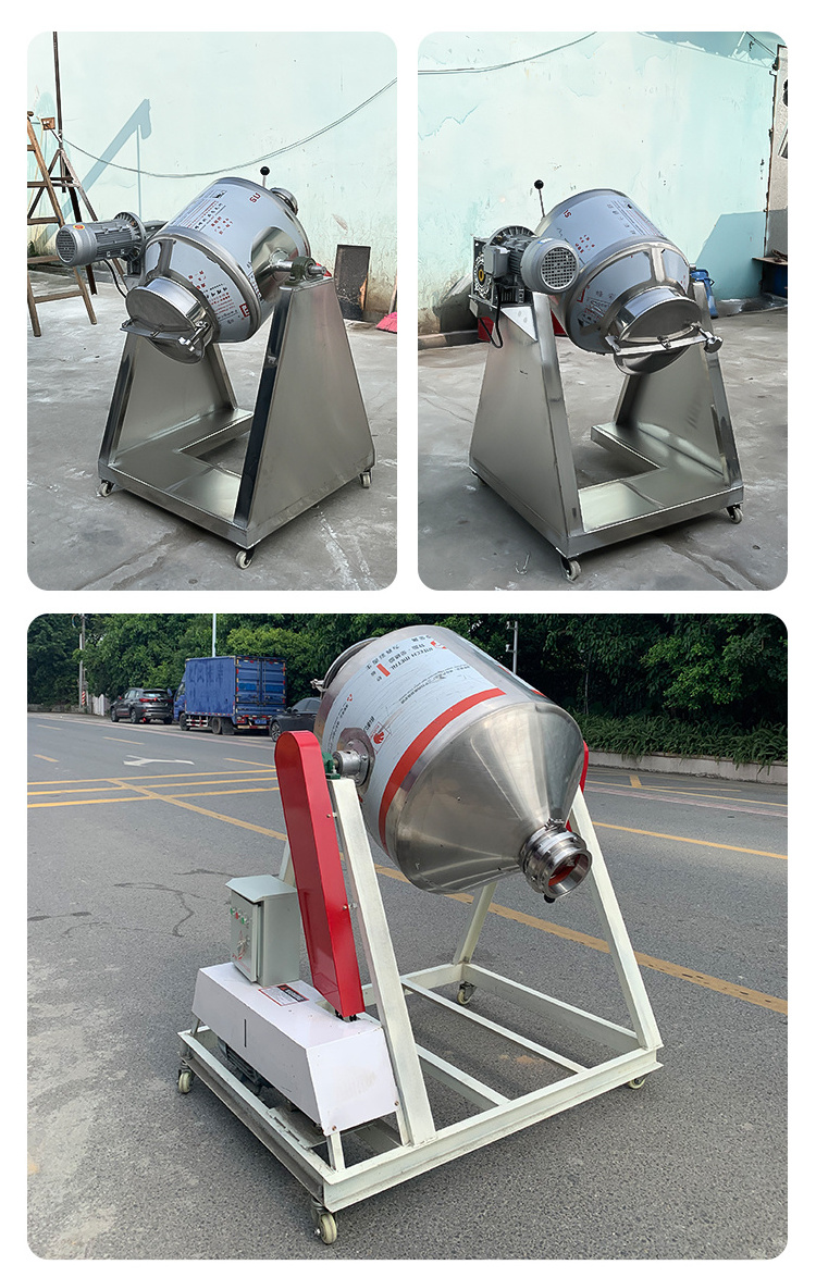 Rotary Drum Mixer 35 50 100kg 200kg Drum Roller Mixer Rotary Tea Dry Ingredient Spice Mix Machine Blende Drum Tumbler Mixer