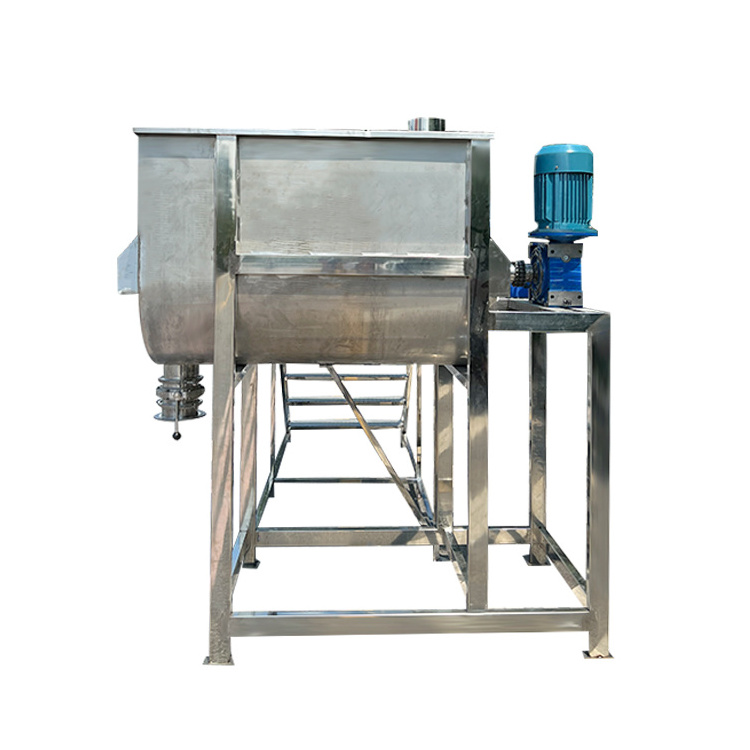 Powder Feed Food Spiral Horizontal Ribbon Mixer Machine / Blender Mixer