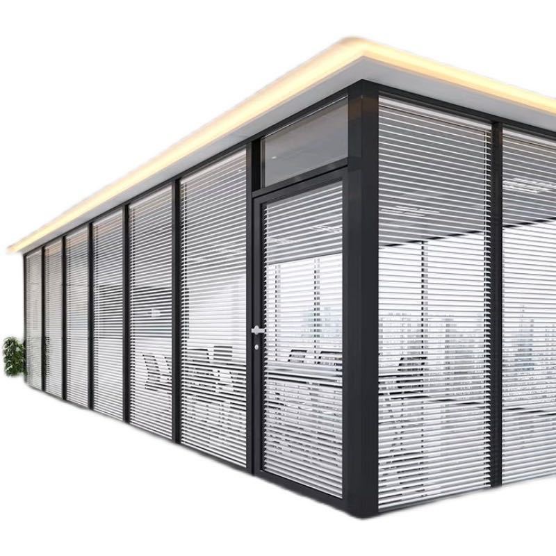 Movable Office Furniture Soundproof Tempered Glass Partition for Office and Hospitals Wooden Wall with Excellent Acoustics