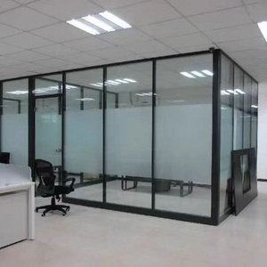 Movable Office Furniture Soundproof Tempered Glass Partition for Office and Hospitals Wooden Wall with Excellent Acoustics