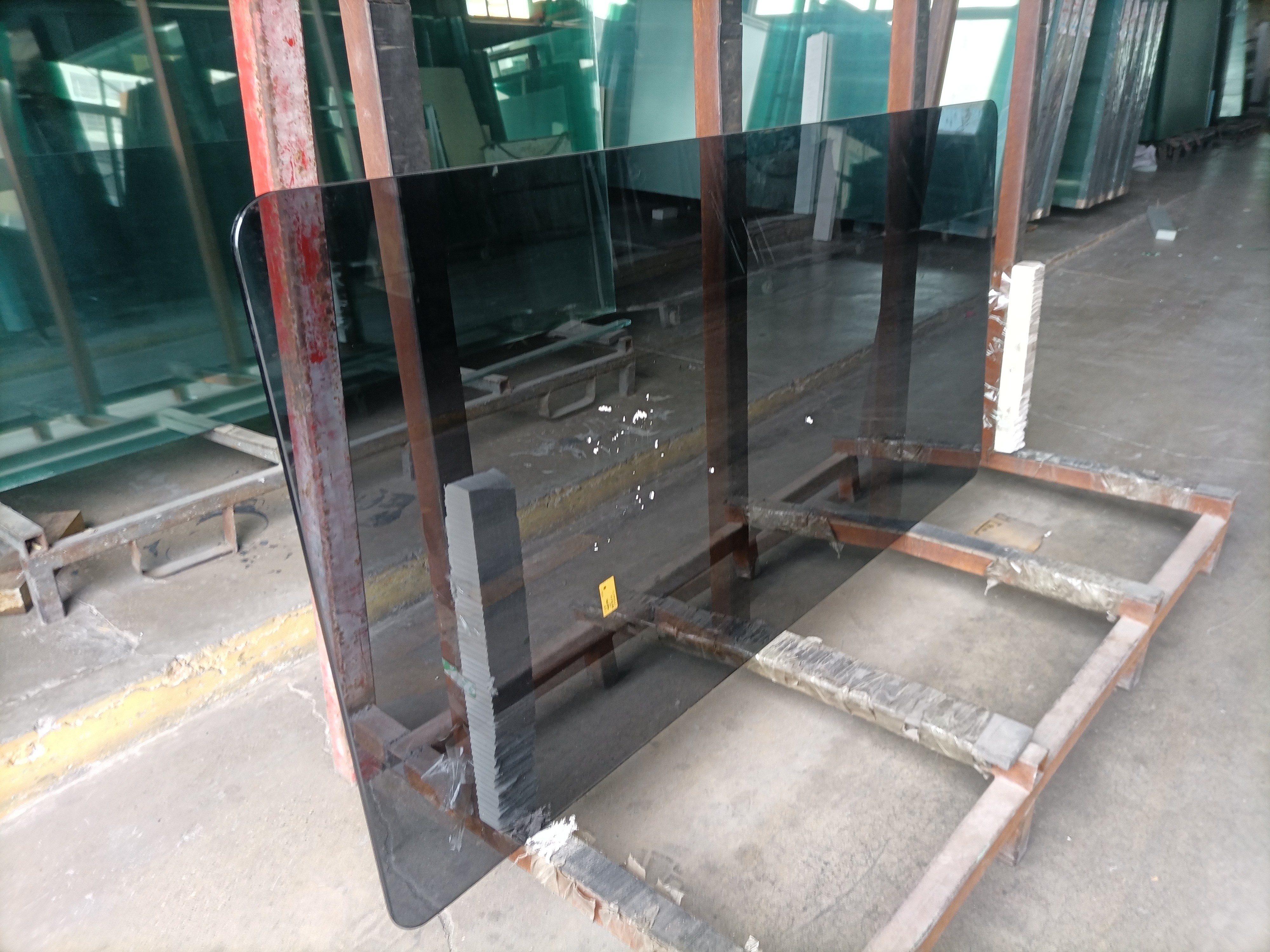 Factory wholesale architectural tinted float glass bronze safety tempered grey glass