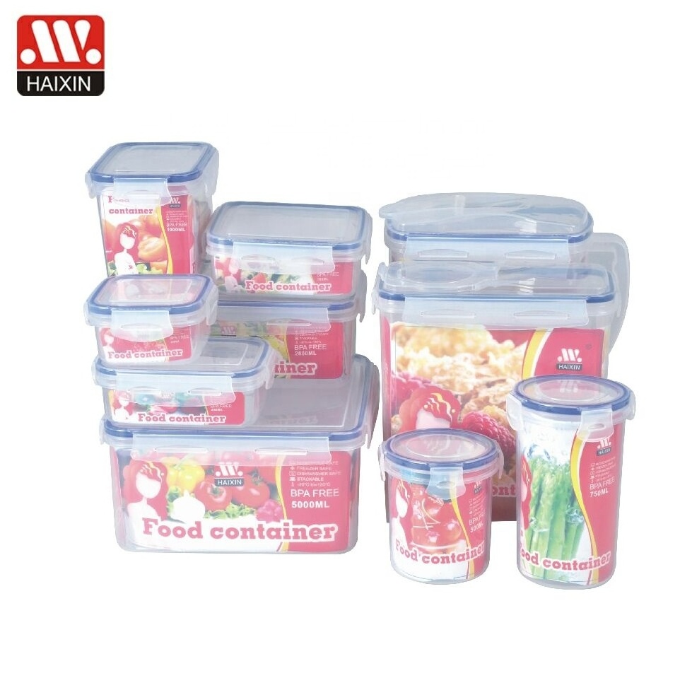 Hot sale BPA Free plastic food storage containers with locks