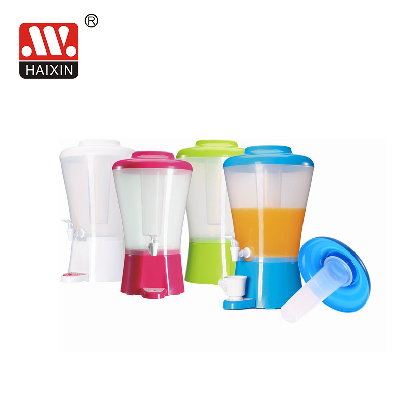 Haixing Supermarket Hot Sale Plastic Juice Water Beer Beverage Drink Dispenser with ice tube cooling