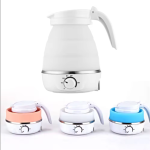 Food Grade Silicone Travel Foldable Electric Kettle-Detachable Power Cord Travel Foldable Heater Mini Hot Water