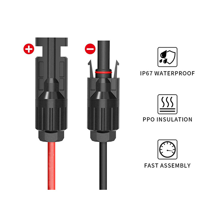 New Product Pv Cables 4mm Solar Panel Wires Solar Connector Tabbing Wires For Solar Cells Solar Cable Mc 4 Shredder plastic