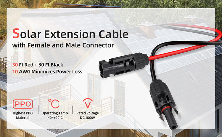 New Product Pv Cables 4mm Solar Panel Wires Solar Connector Tabbing Wires For Solar Cells Solar Cable Mc 4 Shredder plastic