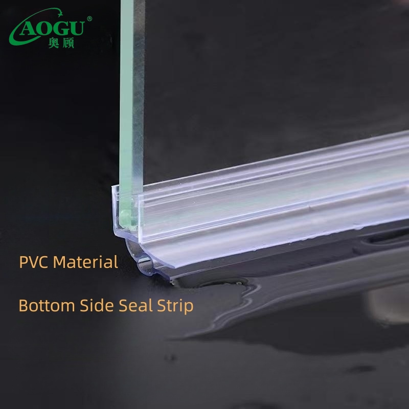 Factory Price Frameless Glass Shower Door Plastic PVC Waterproof Strip Bathroom Bottom Side Sealing Strip