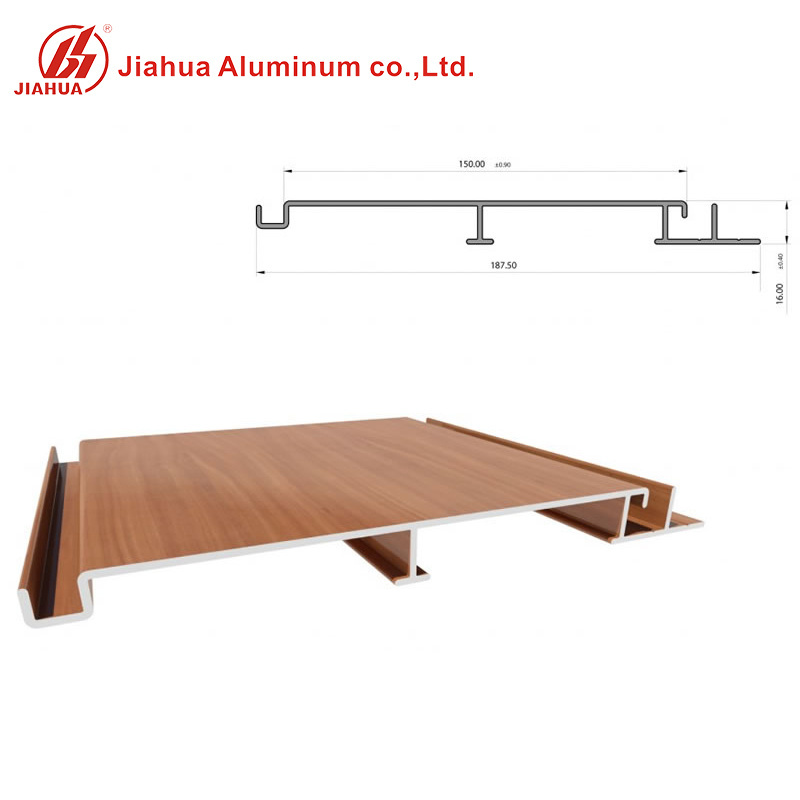 Aluminum Decking / Frameless Glass Balcony Railing Base / U Channel Aluminium Profile For Glass Railings