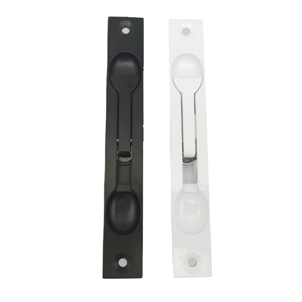 Black/ White Pin lock Aluminum door bolt lock window flush lock