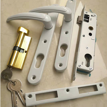 Aluminum sliding Window latch lock Push and Pull plate door handle With Key Lock