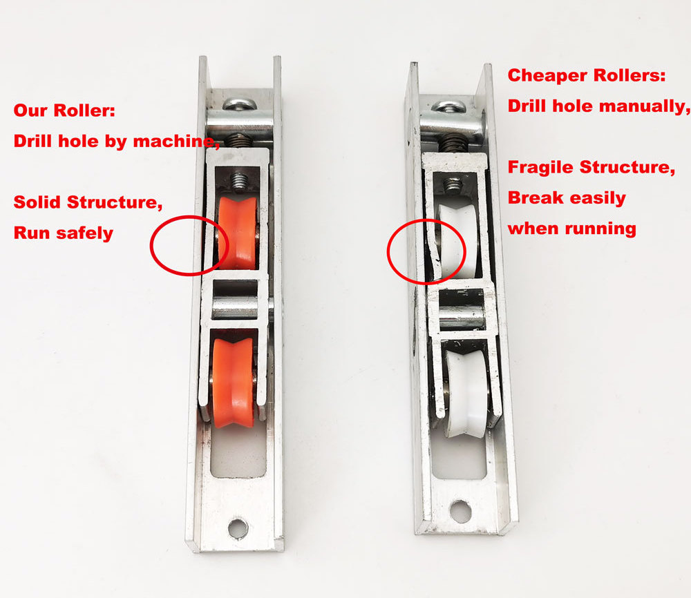 Double Roller pulley for sliding door Heavy Duty Sliding Door track and Wheels Aluminium Sliding Window Roller