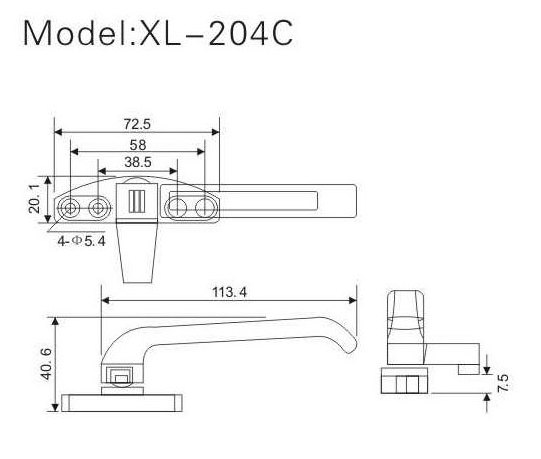 casement window handle latch lock for sliding window and door aluminum window lever lock