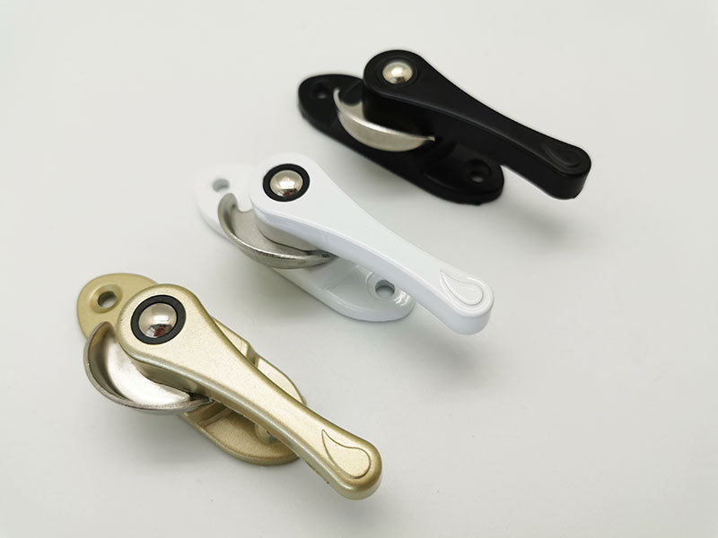 Hot sell 32g sliding latch moon lock gold black white  aluminium window door lock Crescent window lock