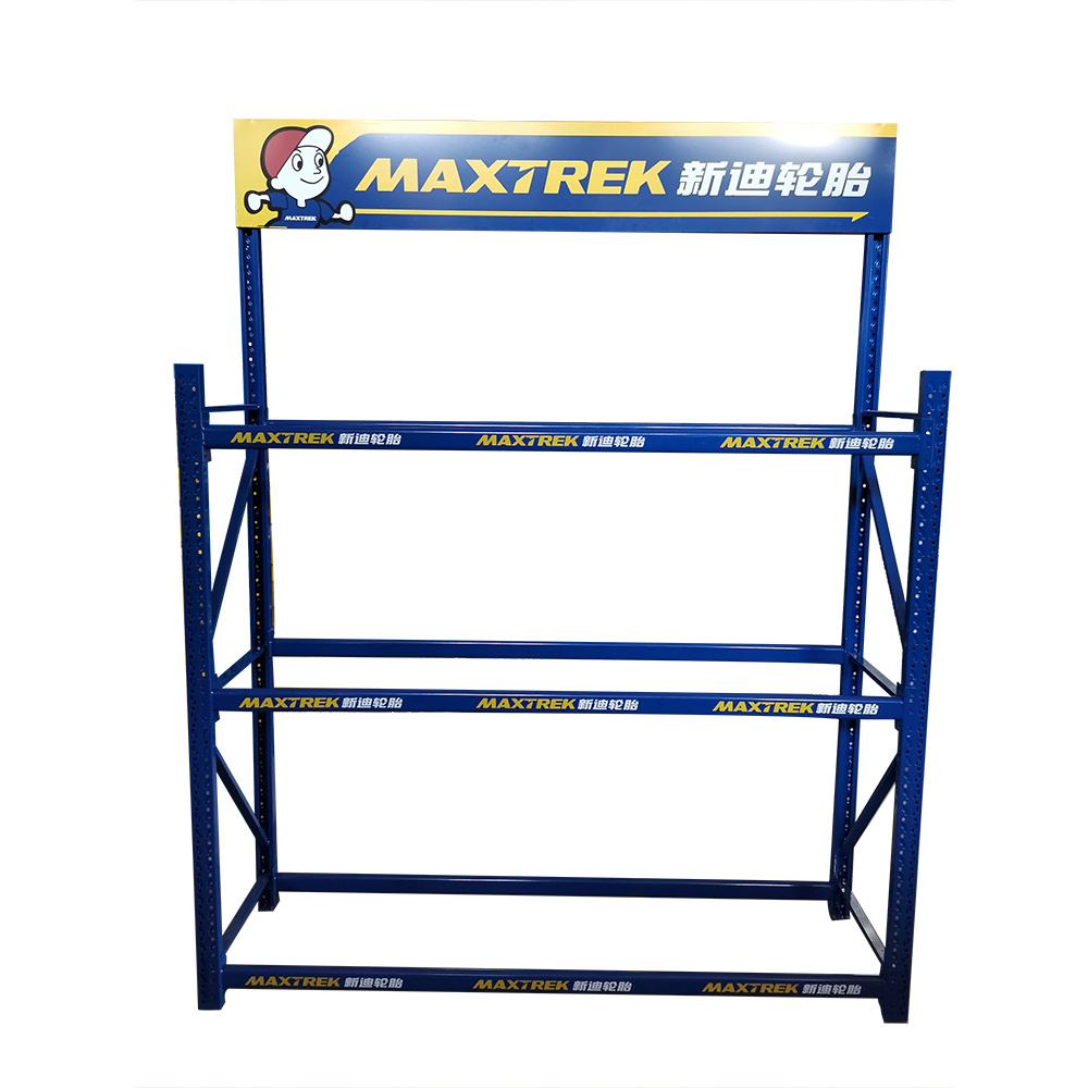 Wholesale Wall Mount Metal Tire Rack Manufacturer Car Tire Display Stand