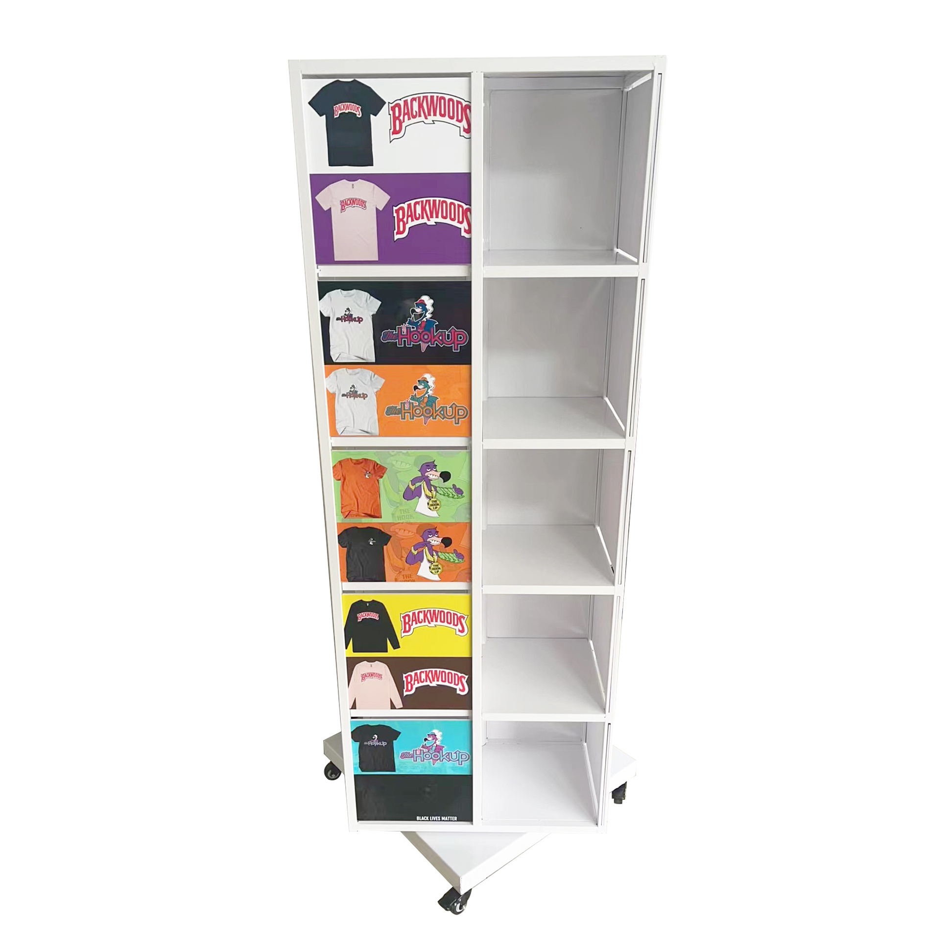 Custom Spin Rotate T Shirt Display Racks Rotation Revolve Clothing Store Display Rack For Clothing