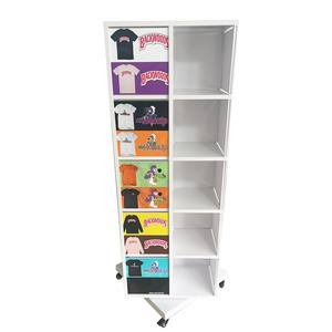 Custom Spin Rotate T Shirt Display Racks Rotation Revolve Clothing Store Display Rack For Clothing