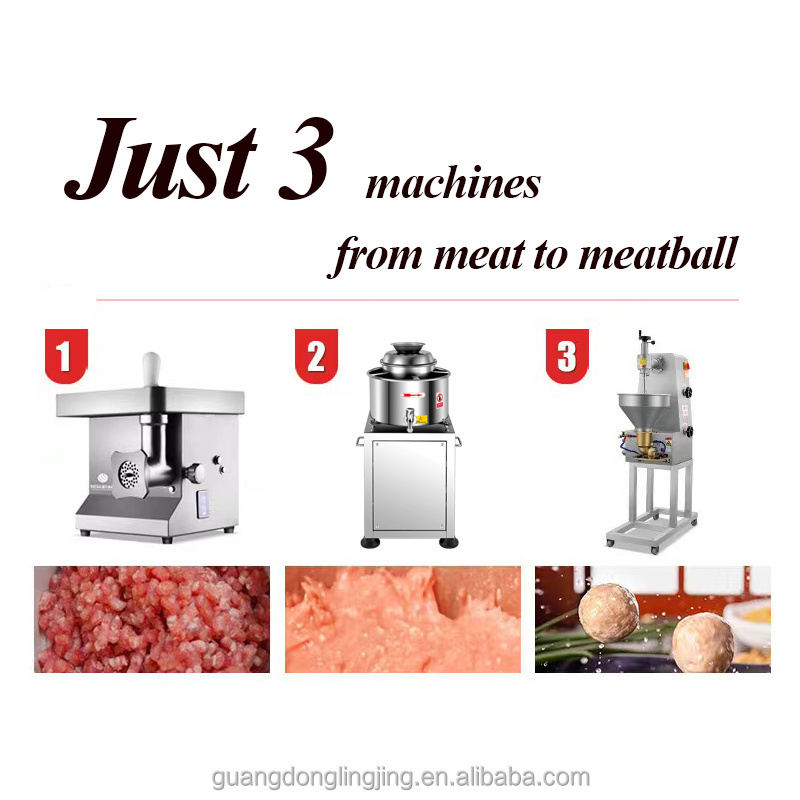 Commercial Restaurant Stainless Steel Automatic Meat Seafood Meatball Beater Mincer Grinder