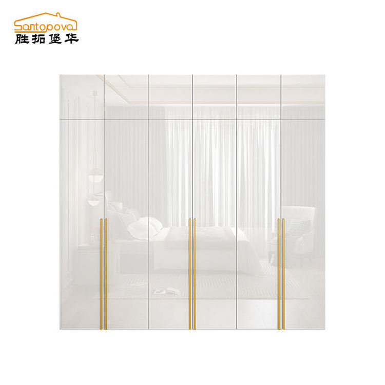 MOONTOP Factory supply wooden closet for clothes design modern wooden white wood walldrope bedroom closet wardrobe cabinet