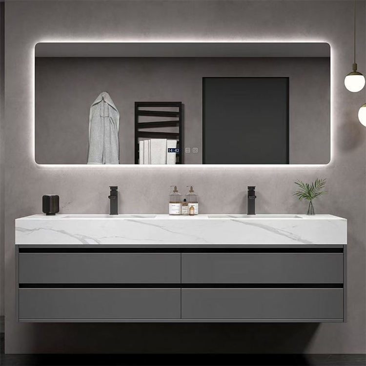 MOONTOP bathroom vanity for hotel round mirror with sink senyo wall hung unit 2022 bathroom furniture vanity cabinet