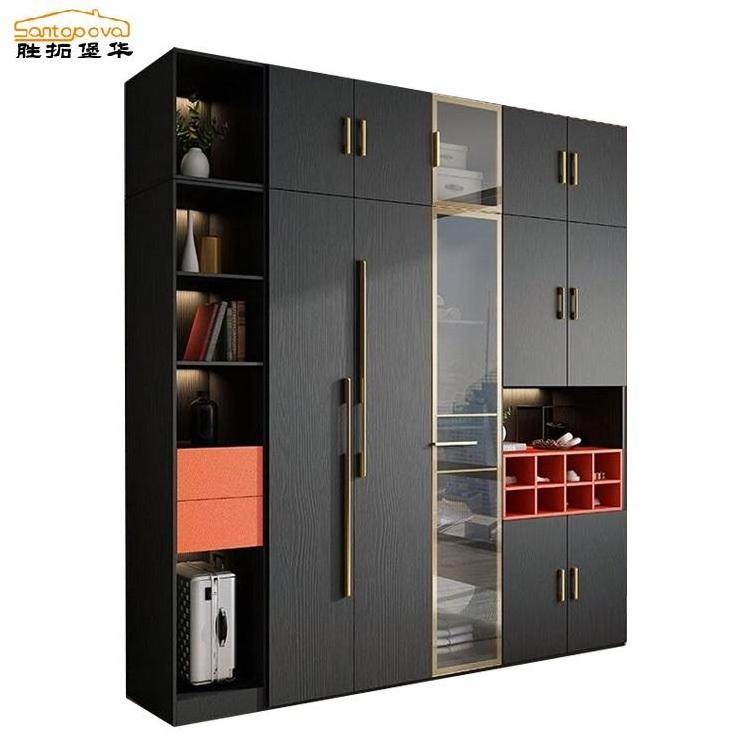 MOONTOP Factory supply new wardrobe design for 2022  glass door  almario wardrobe closet cabinet