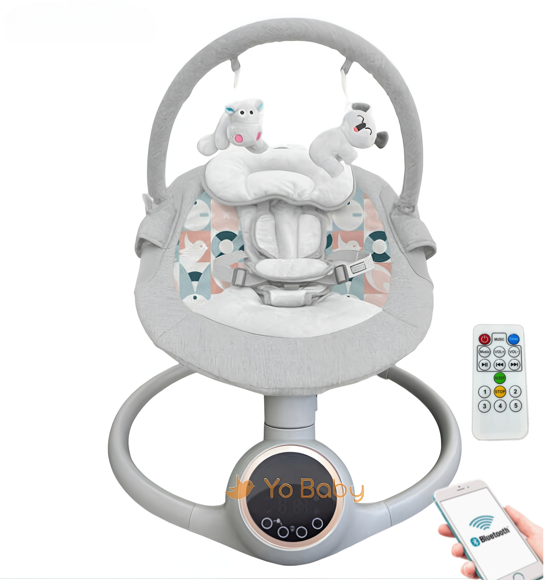 Baby Bouncer and Rocker Electric Baby Swing with Bluetooth