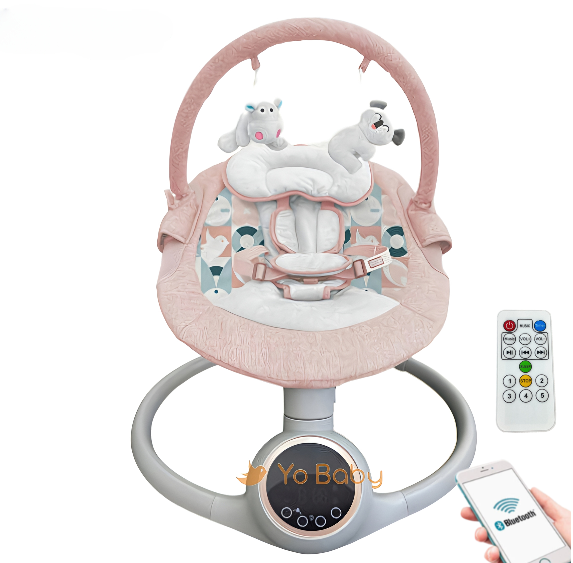 Baby Bouncer and Rocker Electric Baby Swing with Bluetooth