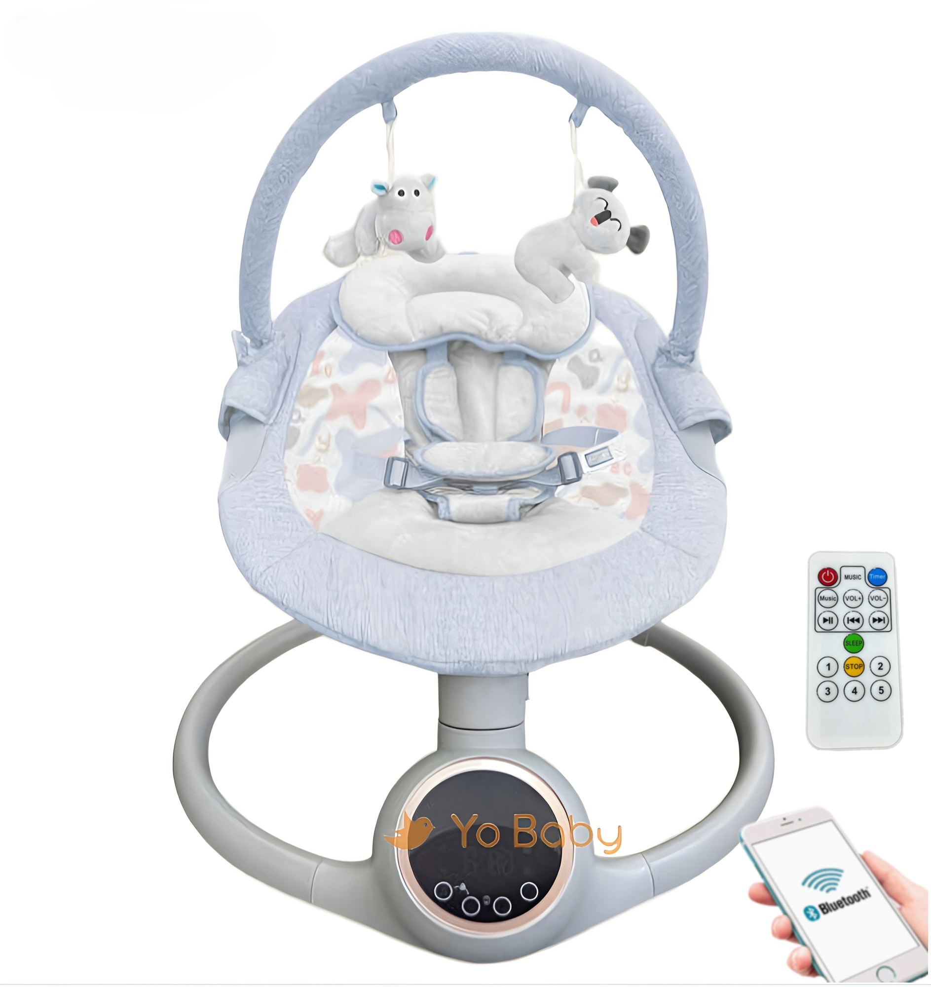 Baby Bouncer and Rocker Electric Baby Swing with Bluetooth